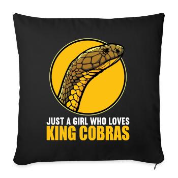 Cobras royaux Cobra royaux - Housse de coussin décorative 45 x 45 cm - noir - Devant