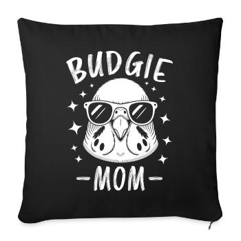 Perruche disant drôle de perruche cadeau - Housse de coussin décorative 45 x 45 cm - noir - Devant