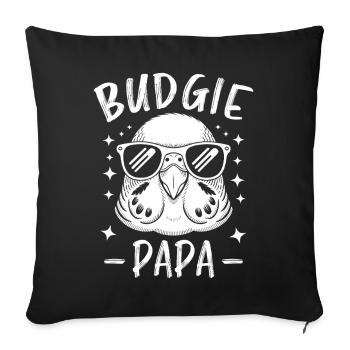Perruche disant drôle de perruche cadeau - Housse de coussin décorative 45 x 45 cm - noir - Devant