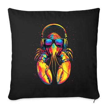 Lobster Crustaceans Large Crayfish Lobster Sweet Lobster - Sofa pillowcase 17,3'' x 17,3'' (45 x 45 cm) - black - Front