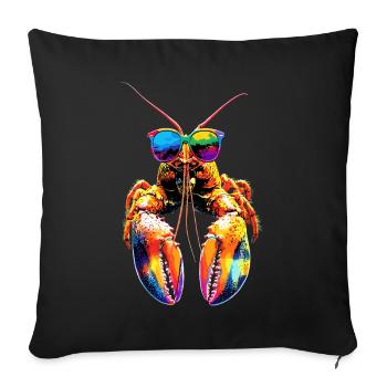 Lobster Crustaceans Large Crayfish Lobster Sweet Lobster - Sofa pillowcase 17,3'' x 17,3'' (45 x 45 cm) - black - Front