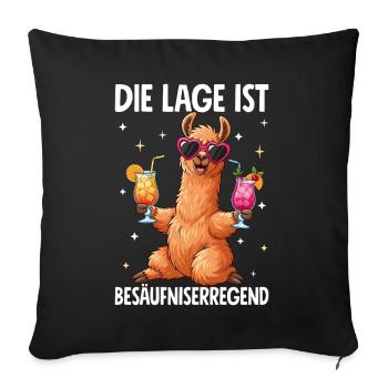 The situation is drunkenness - Sofa pillowcase 17,3'' x 17,3'' (45 x 45 cm) - black - Front