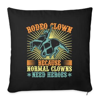 Western Rider Rodeo Clown Cowgirls Rodeo - Sofa pillowcase 17,3'' x 17,3'' (45 x 45 cm) - black - Front