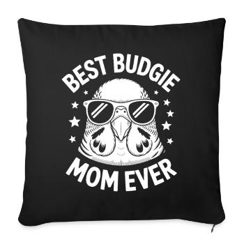 Perruche disant drôle de perruche cadeau - Housse de coussin décorative 45 x 45 cm - noir - Devant