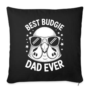 Perruche disant drôle de perruche cadeau - Housse de coussin décorative 45 x 45 cm - noir - Devant