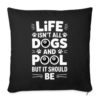 Billard Dire Drôle Billard Billard Cadeau - Housse de coussin décorative 45 x 45 cm - noir - Devant