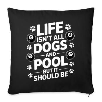 Billard Dire Drôle Billard Billard Cadeau - Housse de coussin décorative 45 x 45 cm - noir - Devant