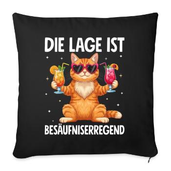 La situation est l’ivresse - Housse de coussin décorative 45 x 45 cm - noir - Devant