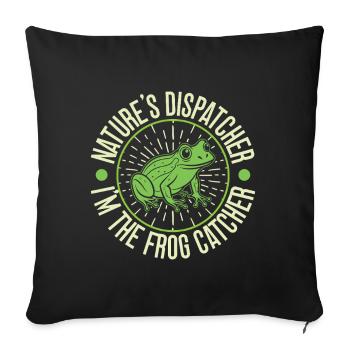 Frog Catcher Nature´s Dispatcher Frog - Sofakissenbezug 45 x 45 cm - Schwarz - Vorne