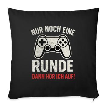 Encore une partie de jeu - Housse de coussin décorative 45 x 45 cm - noir - Devant