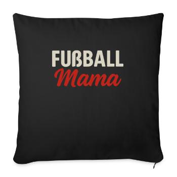 Football Mom – Proud Sports Mom - Sofa pillowcase 17,3'' x 17,3'' (45 x 45 cm) - black - Front