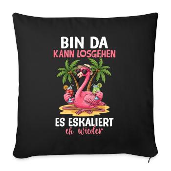 J’y suis, ça peut commencer, ça s’intensifie quand même - Housse de coussin décorative 45 x 45 cm - noir - Devant