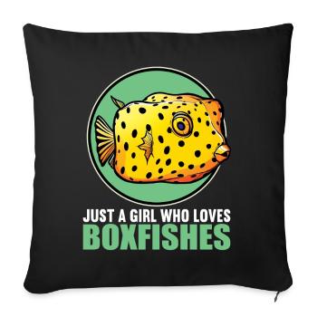 Poisson-coffre Poisson-coffre - Housse de coussin décorative 45 x 45 cm - noir - Devant