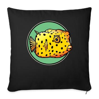 Poisson-coffre Poisson-coffre - Housse de coussin décorative 45 x 45 cm - noir - Devant