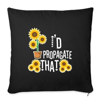 Monstera Mama - Sofa pillowcase 17,3'' x 17,3'' (45 x 45 cm) - black - Front