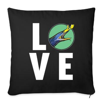 Nasal Moray Eel Ghost Moray - Sofa pillowcase 17,3'' x 17,3'' (45 x 45 cm) - black - Front