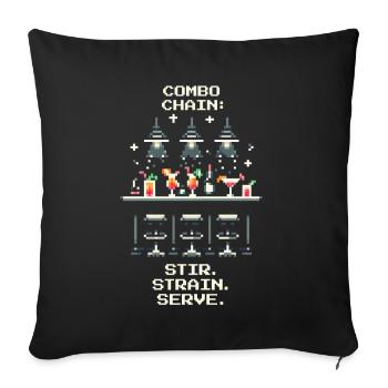 Combo de mixage | Remuer → filtrer → servir - Housse de coussin décorative 45 x 45 cm - noir - Devant
