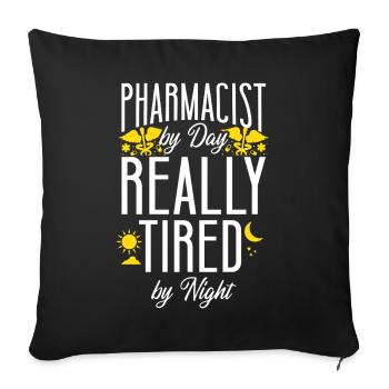 Technicien en pharmacie - Housse de coussin décorative 45 x 45 cm - noir - Devant