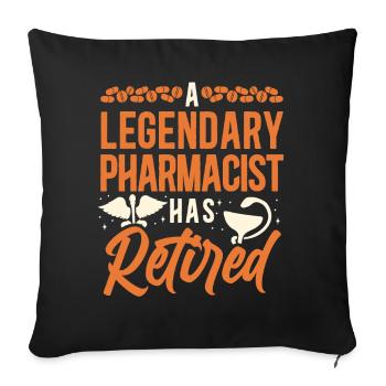 Technicien en pharmacie - Housse de coussin décorative 45 x 45 cm - noir - Devant