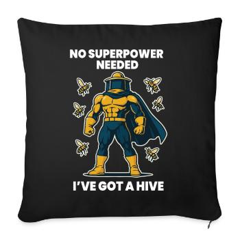Bee Beekeeper Superpower Hive Honey - Sofa pillowcase 17,3'' x 17,3'' (45 x 45 cm) - black - Front