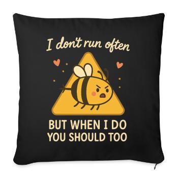 Bees Beekeeper Funny Bee Whisperer - Sofa pillowcase 17,3'' x 17,3'' (45 x 45 cm) - black - Front
