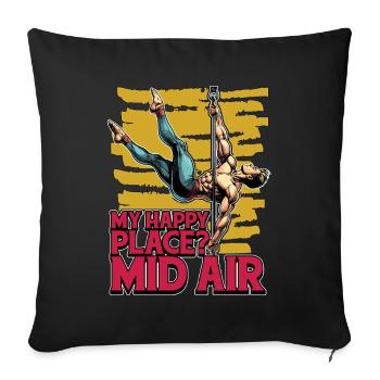 Acro Dance My Happy Place Mid-Air Dance Teacher - Sofakissenbezug 45 x 45 cm - Schwarz - Vorne