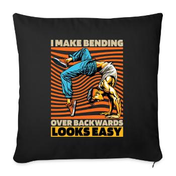 Acro danse que je fais en me penchant sur la danse acrobatique - Housse de coussin décorative 45 x 45 cm - noir - Devant