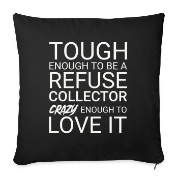 Raboueur Fou - Housse de coussin décorative 45 x 45 cm - noir - Devant