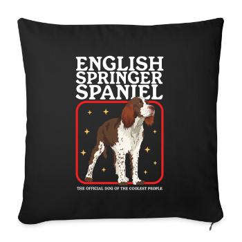 English Springer Spaniel Dog Owner Gifts - Sofa pillowcase 17,3'' x 17,3'' (45 x 45 cm) - black - Front