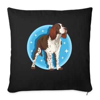English Springer Spaniel Dog Lover Gifts - Sofa pillowcase 17,3'' x 17,3'' (45 x 45 cm) - black - Front