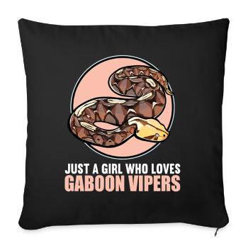 Gabon Vipers Gabon Vipers - Sofa pillowcase 17,3'' x 17,3'' (45 x 45 cm) - black - Front