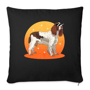 English Springer Spaniel Hund Geschenke - Sofakissenbezug 45 x 45 cm - Schwarz - Vorne