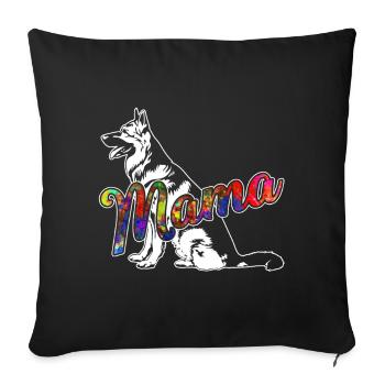 Belgian Malinois Mama - Sofa pillowcase 17,3'' x 17,3'' (45 x 45 cm) - black - Front