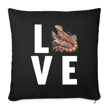 Skinke Skink - Sofakissenbezug 45 x 45 cm - Schwarz - Vorne