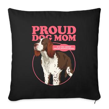 English Springer Spaniel Mom Dog Mom Gift - Sofa pillowcase 17,3'' x 17,3'' (45 x 45 cm) - black - Front