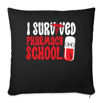 Pharmacy Tech Technician - Sofa pillowcase 17,3'' x 17,3'' (45 x 45 cm) - black - Front