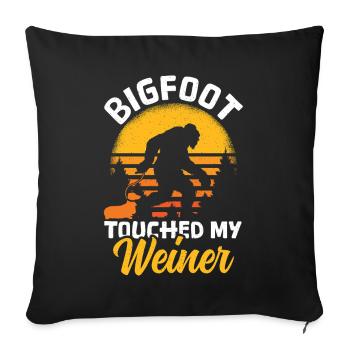 Bigfoot Hat Meinen Weiner Bigfoot Sasquatch - Sofakissenbezug 45 x 45 cm - Schwarz - Vorne