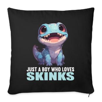 Skinke Skink - Sofakissenbezug 45 x 45 cm - Schwarz - Vorne