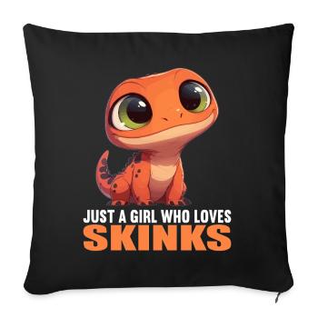 Skinke Skink - Sofakissenbezug 45 x 45 cm - Schwarz - Vorne