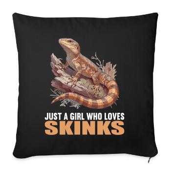 Skinke Skink - Sofakissenbezug 45 x 45 cm - Schwarz - Vorne