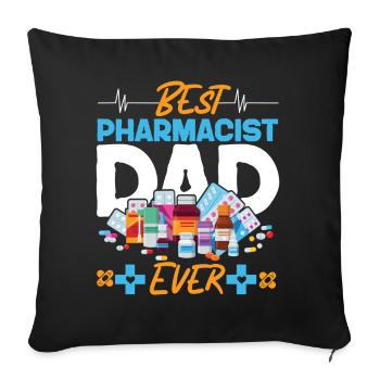 Pharmacy Tech Technician - Sofa pillowcase 17,3'' x 17,3'' (45 x 45 cm) - black - Front