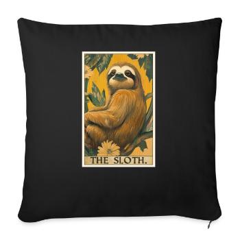 Faultiere Faultier - Sofakissenbezug 45 x 45 cm - Schwarz - Vorne