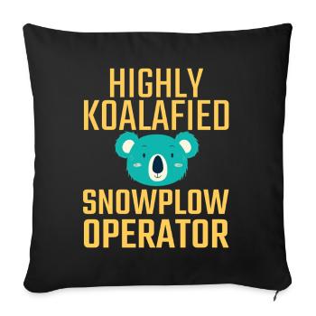 Snowplow Operator Koalafied - Sofa pillowcase 17,3'' x 17,3'' (45 x 45 cm) - black - Front