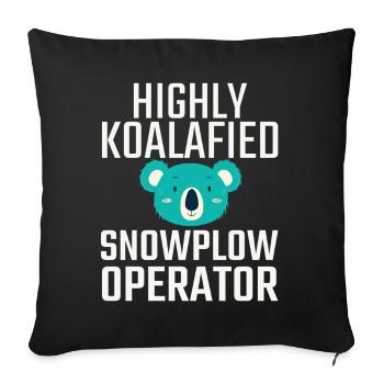 Snowplow Operator Koalafied - Sofa pillowcase 17,3'' x 17,3'' (45 x 45 cm) - black - Front