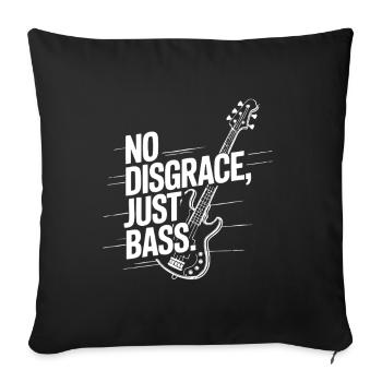 Just Bass, No Disgrace – White - Sofa pillowcase 17,3'' x 17,3'' (45 x 45 cm) - black - Front