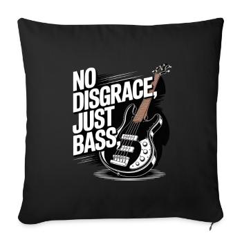 Pas de honte, juste de la basse - Housse de coussin décorative 45 x 45 cm - noir - Devant
