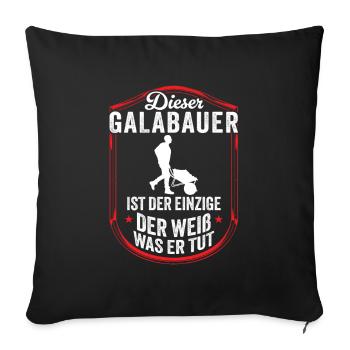 Landscaping gardener knows - Sofa pillowcase 17,3'' x 17,3'' (45 x 45 cm) - black - Front