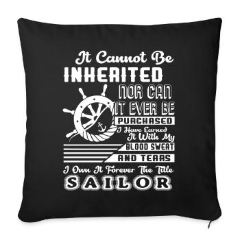 Sailor Forever The Title Sailor - Sofa pillowcase 17,3'' x 17,3'' (45 x 45 cm) - black - Front