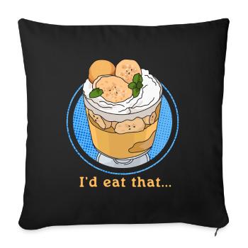Banana Pudding Banana Pudding Gift - Sofa pillowcase 17,3'' x 17,3'' (45 x 45 cm) - black - Front