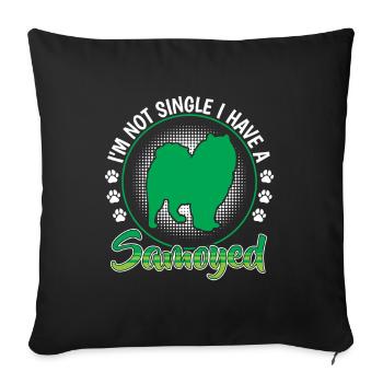 Samoyed Non Single Sled Dog - Sofa pillowcase 17,3'' x 17,3'' (45 x 45 cm) - black - Front
